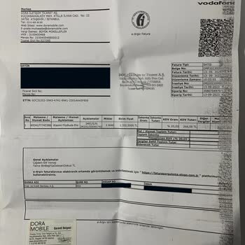 Vodafone'den Aldığım Ürünün Garanti Sorunu ve Yüksek Servis Ücreti