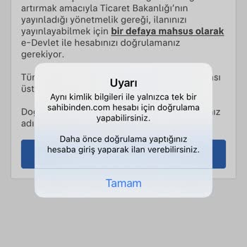 Sahibinden.com Hesap Doğrulama