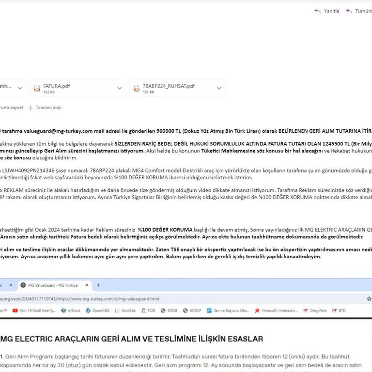MG Türkiye Mg Elektrikli Araçlar İçin Valueguard Programı
