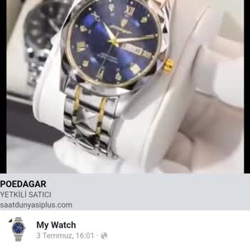 Saat Dünyası (Facebook) My Watch İsimli Sah. Te. Kar. Lar Görseldeki Ürünü Değil...