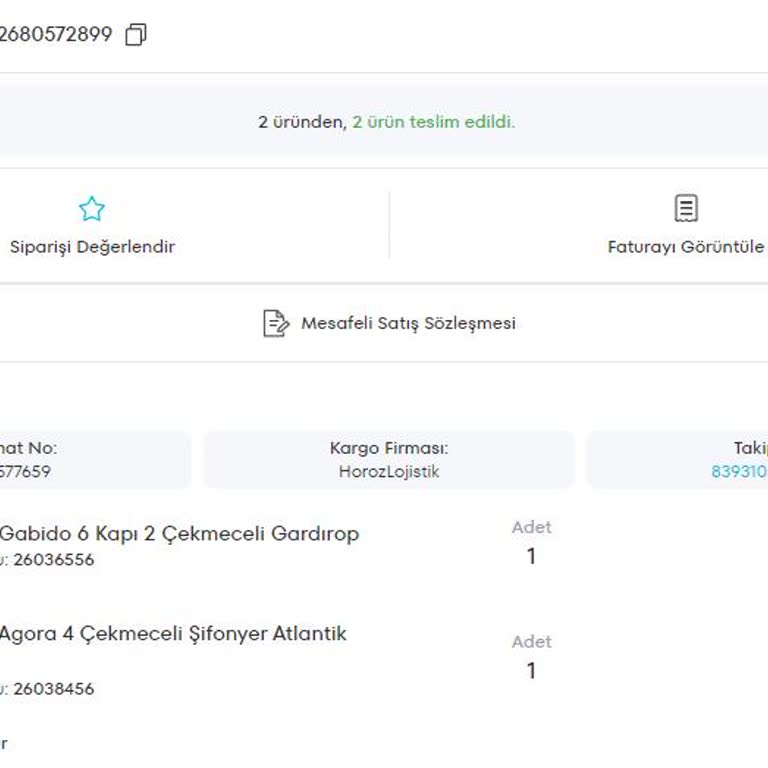 A101 Ekstra Gardırop Teslimatı