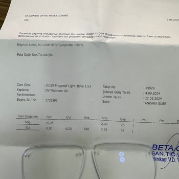 Zeiss Markalı Gözlük Camı Mağduriyeti
