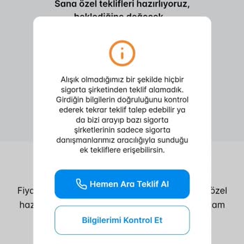 Sigortam.net Teklif Veremeyen Sigorta Firması