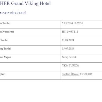 Vodafone Seyahat Yanımda Otel İade İşlemini Yapmıyor