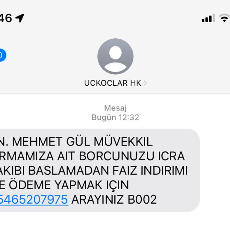 UCKOCLAR HK (SMS) Yanıltıcı Borç Mesajları Ve Kişisel Veri İhlali