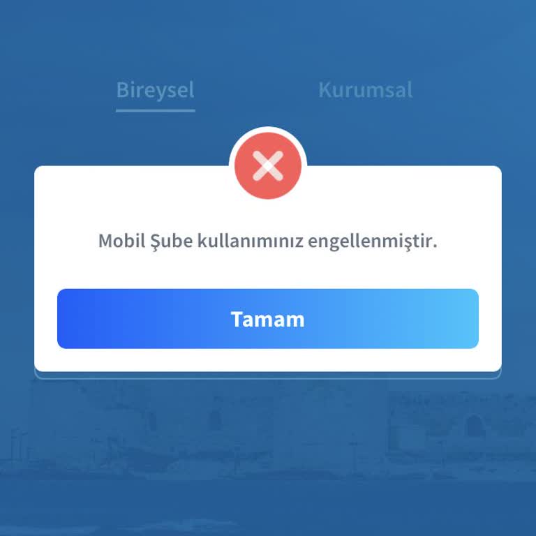 Halkbank Mobil Şube Giriş Engeli.