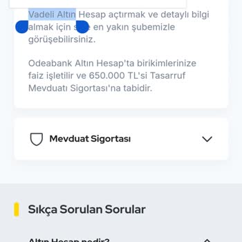 Odeabank Vadeli Altın Hesabı