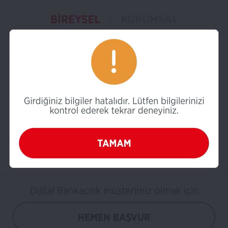 Ziraat Bankası Ziraat Girdiğiniz Bilgiler Hatalıdır Sorunu