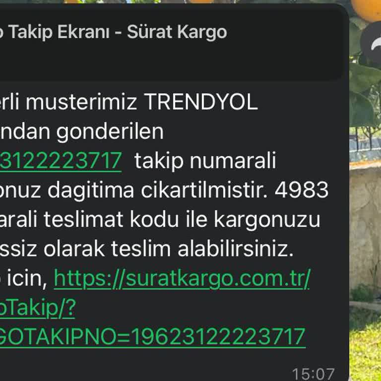 Sürat Kargo Kapıya Teslim Yapmıyor