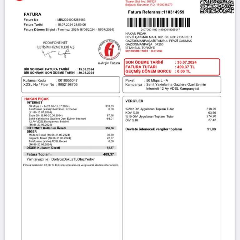 Vodafone İptal Talebine Geri Dönüş Yapmıyor ve Fatura Göndermeye Devam Ediyor
