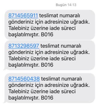 Trendyol Express'in Bilgim Dahilinde Kargomu İade Etmesi