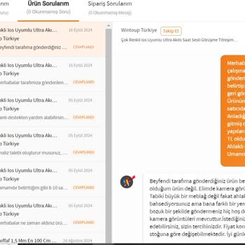 Trendyol "Wintoup Türkiye" Firmasının Bozuk Ürünü İade Kabul Etmemesi