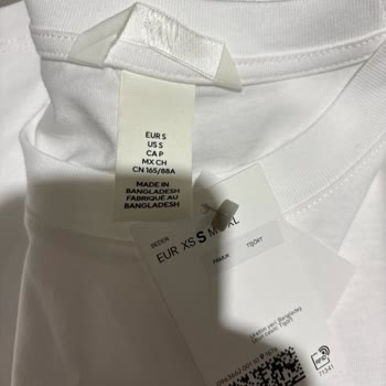 Получил футболки H&M разных размеров