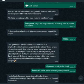 Touché Privé İade Sürecinde Yaşanan Gecikme Ve İletişim Sorunu