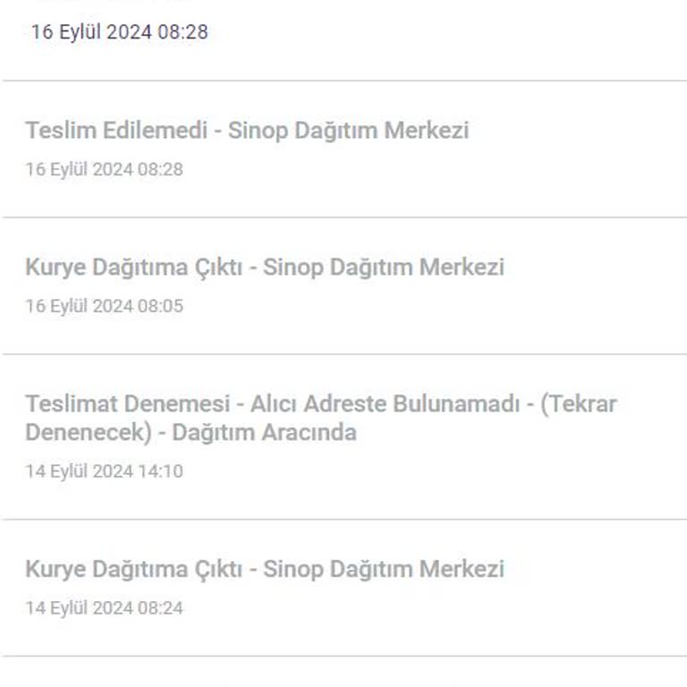 Sinop Hepsijet Dağıtım Sorunu Hk.