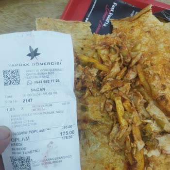 Ankara Sincan Yaprak Dönercisi Şubesinin Gramaj Oyunu