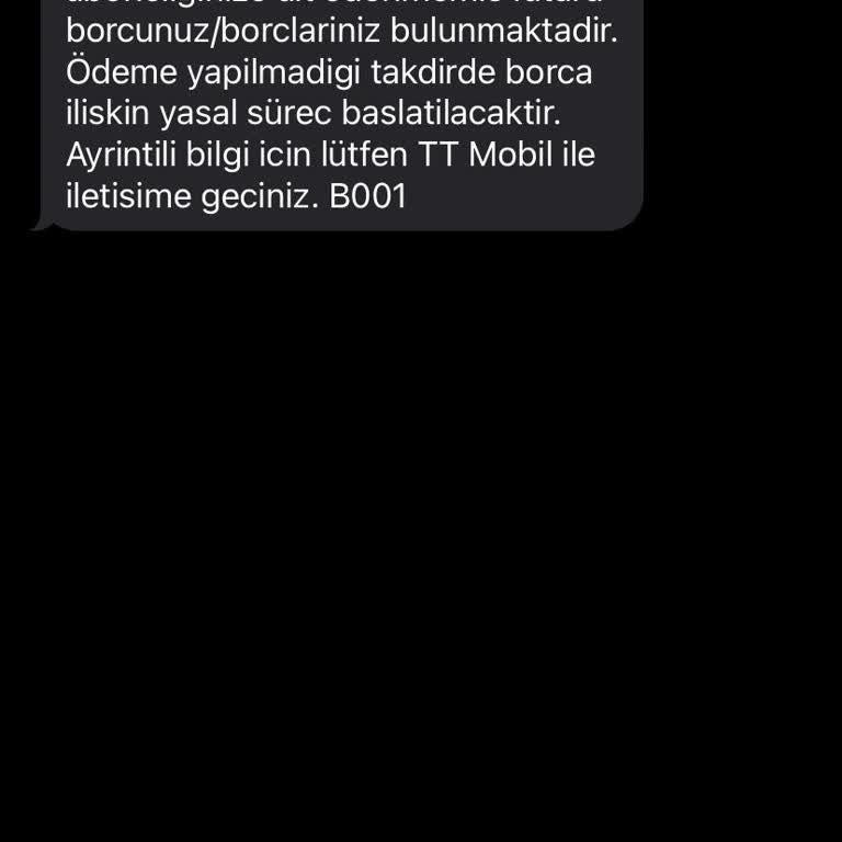Türk Telekom Fatura Ödemesi Mesaj