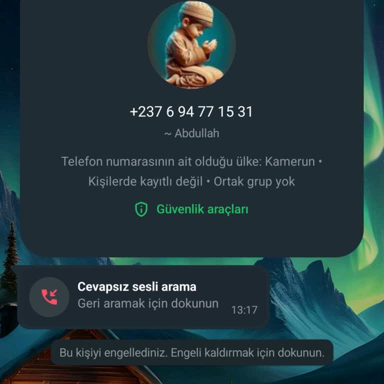 WhatsApp Yabancı Ülke Numarasından Arandım