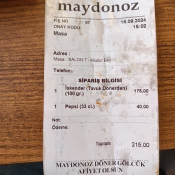 Maydanoz Döner Hiçbir Şekilde Müşteri Memnuniyetine Önem Verilmiyor