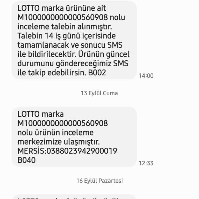 FLO Lotto Defolu Ürün.