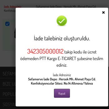 Www.Sefamerve.com Para İadesi Vermiyor
