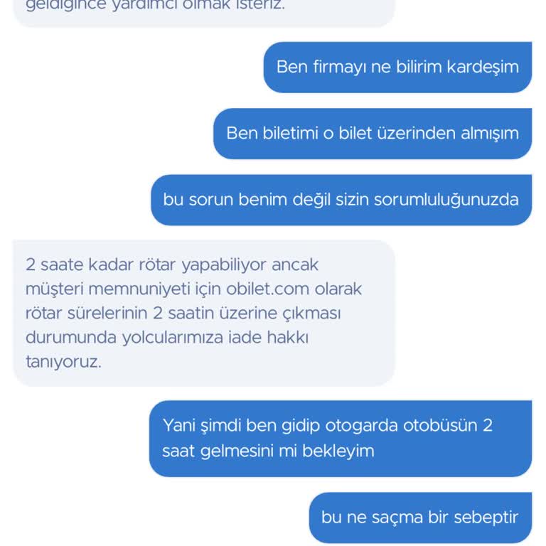 Obilet Otobüs Rötarı Ve İptal Sorunu