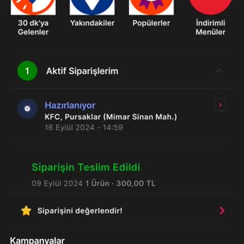 KFC Ve Migros Yemek Siparişim Gelmedi Ve İptal Edemiyorum