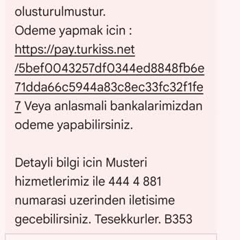 TURKISS İnternet İptali İstiyorum