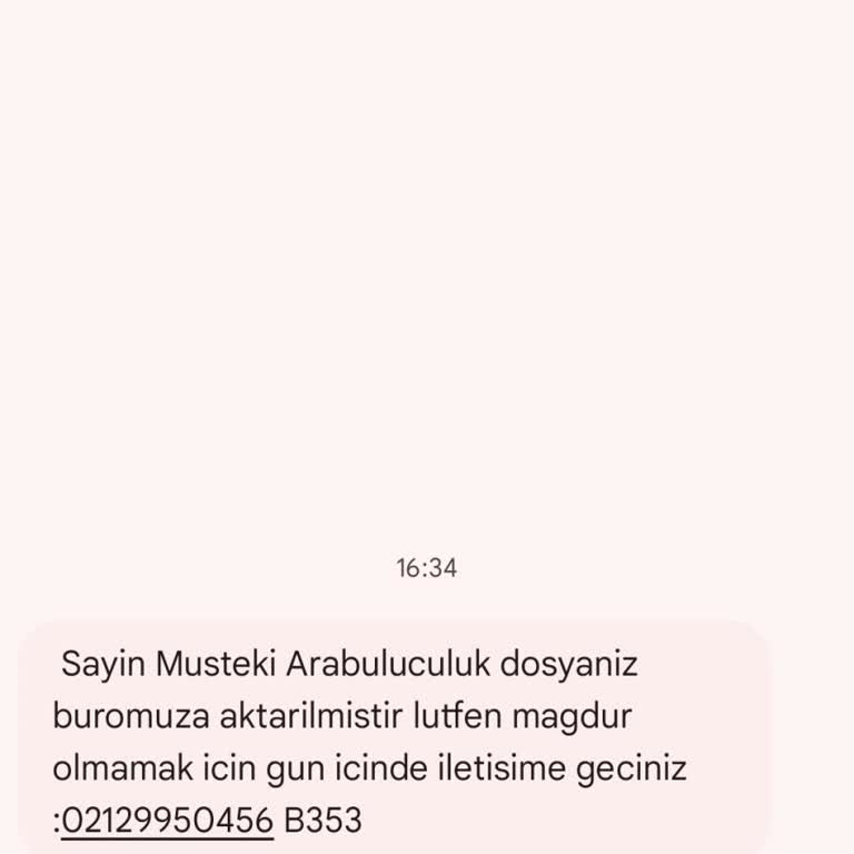 E.UZLASMA (SMS) Rahatsız Ediliyorum Borcunuz Var Diye