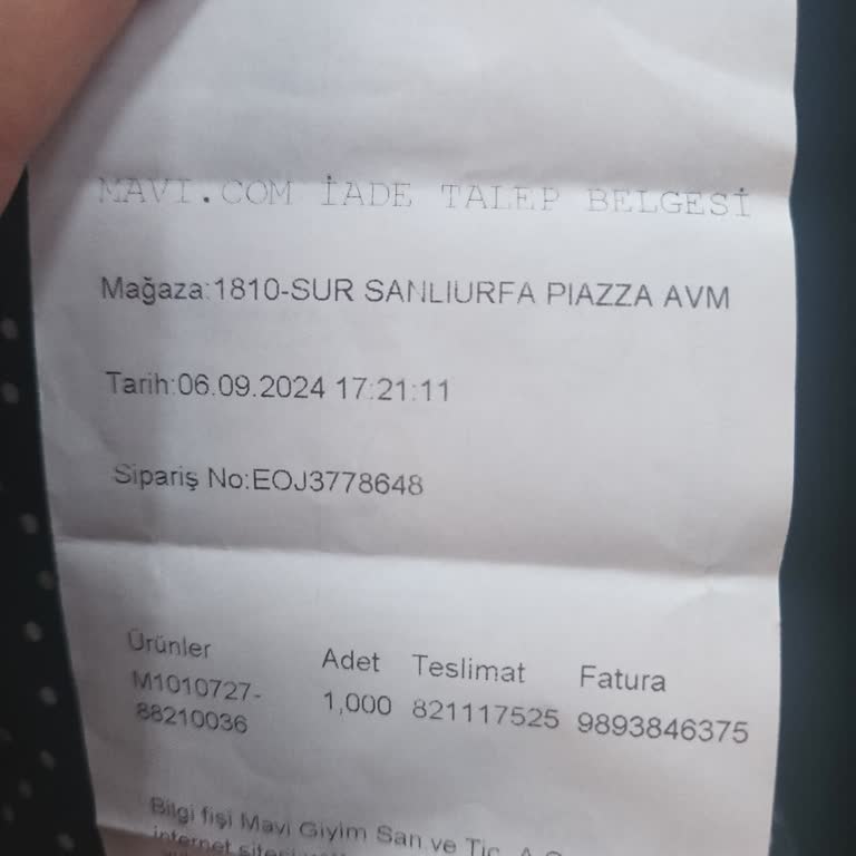 Mavi İade İçin Neyi Bekliyor?