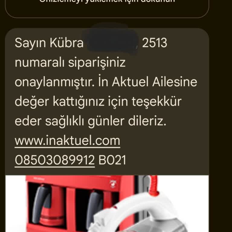 inaktuel.com Kampanyalı Süpürge Siparişim Hala Kargoya Verilmedi