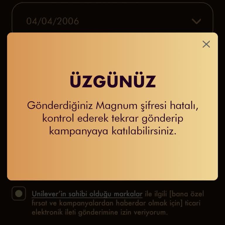 Magnum Güvenlik Kodu Hatası