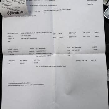 Ford Sıfır Araçta Yağ Problemi Ve Yetersiz Servis Hizmeti