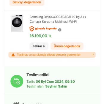 Samsung Kurutma Makinesi Mağduruyum