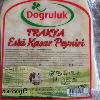 Doğruluk Ezine Peyniri Doğruluk Trakya Eski Kaşar Peyniri Bozulmuş