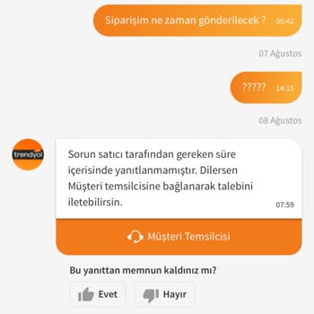 Trendyol Sipariş Gecikme Sorunu