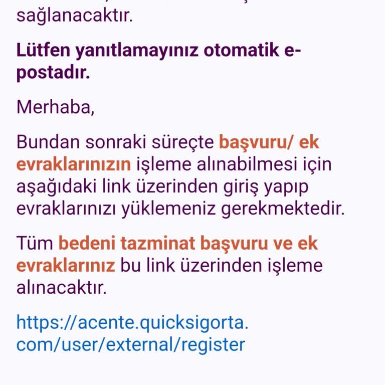 Quick Sigorta 20 Gündür Dosyayı Sonuçlandırmıyor
