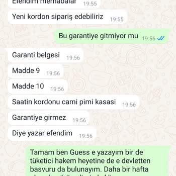 Guess Markası 5 Günlük Saatin Değişimini Yapmıyor