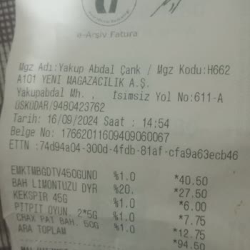 UNO Ekmek SKT Kontrolü Yapılması