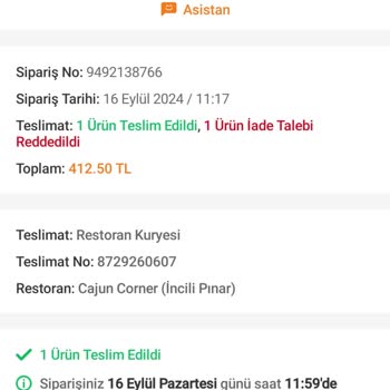 Trendyol Yemek Kampanya Ürünü Hediye Edilmedi Ve Para İadesi Reddedildi