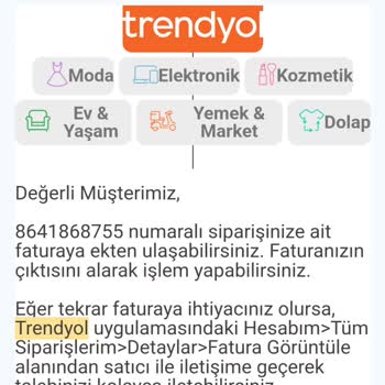 Trendyol Faturam Geç Gönderildiği İçin Siparişimi İade Edemedim