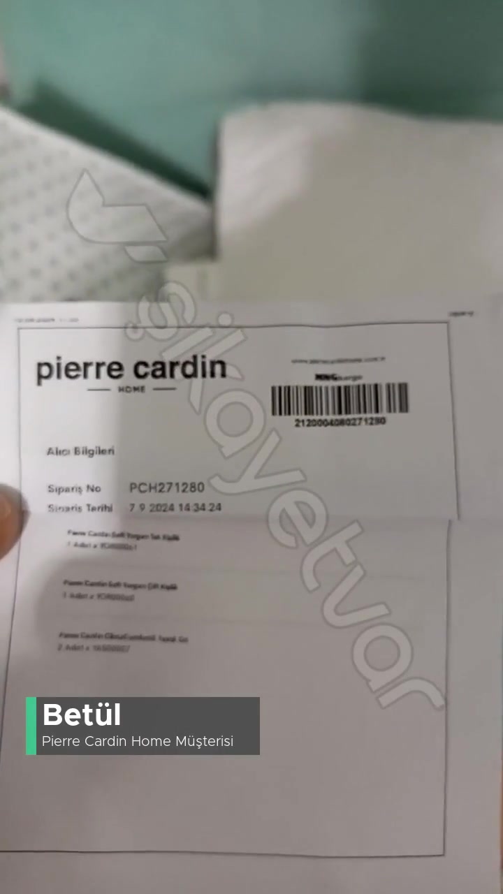 Pierre Cardin Home Yanlış-Eksik Ürün Gönderimi Müşteri Hizmetsizliği! videonun kapak resmi