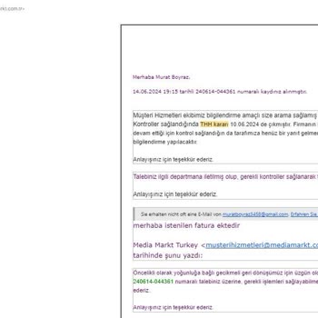 Media Markt THH Kararına Uymuyor 11 Aydır Çözüm Bekliyorum