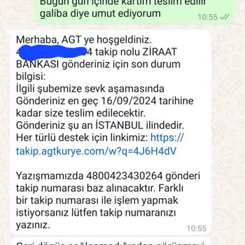 Ziraat Bankası Ve AGT Kurye'nin Teslimat Sorunu