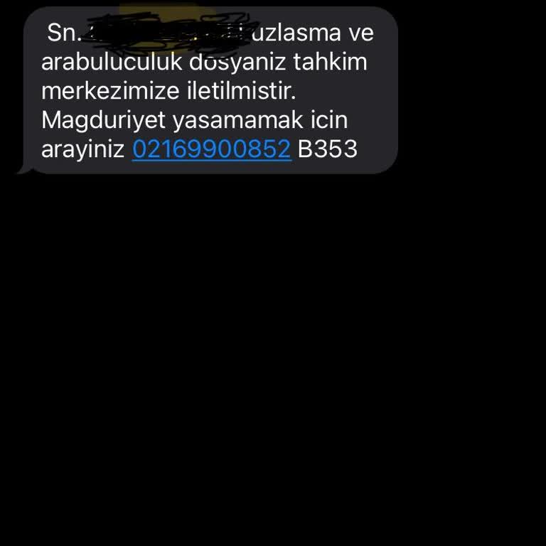 E. Arablclk (SMS) Adı Altında Mağdur Etme Çabası