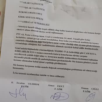 PTT Kargo Epttavm Siparişimde Bozuk Ürün Sorunu Ve Para İadesi Talebi