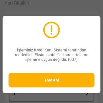 VakıfBank Ekstre Taksitlendirme Ve Erteleme Hatası