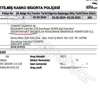 Sigortam.net Yanlış Kasko Düzenleyip Mağdur Ediyor