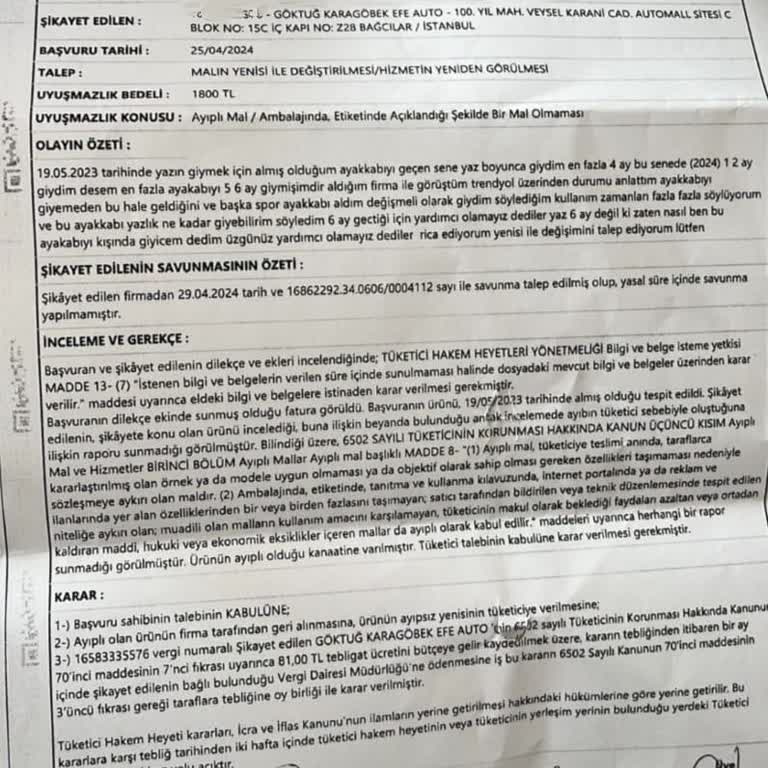 Trendyol Ve Satıcının Karara Uymama Sorunu