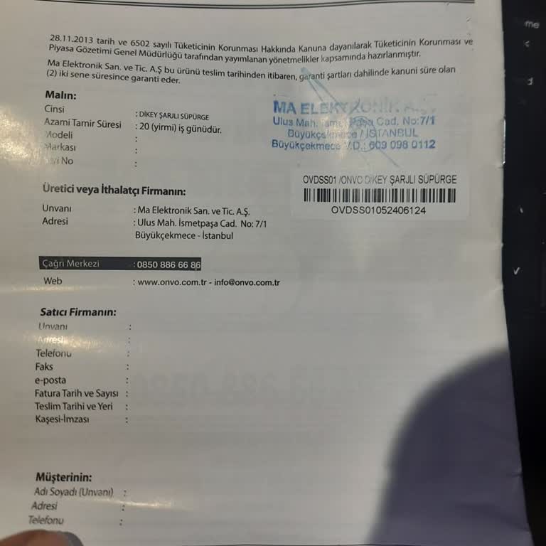 A101 Servisten İade/değişim Raporu Olan Ayıplı Ürünü İade Almıyor